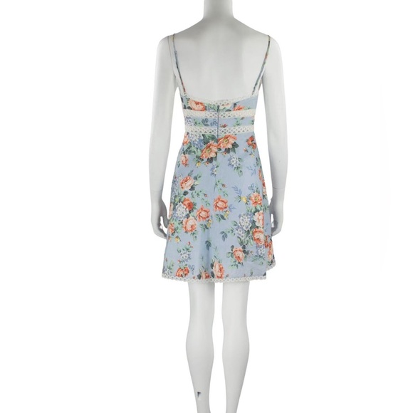 Zimmermann Blue Floral Mini Dress - Picture 5 of 9